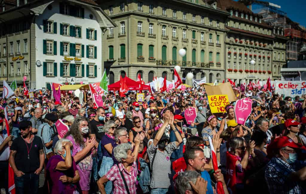 Manifestation "AVS 21 - C'est non" © Gustave Deghilage 